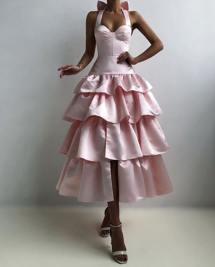 Elegant Formal Sleeveless Satin Evening Dress Pink      fg4400