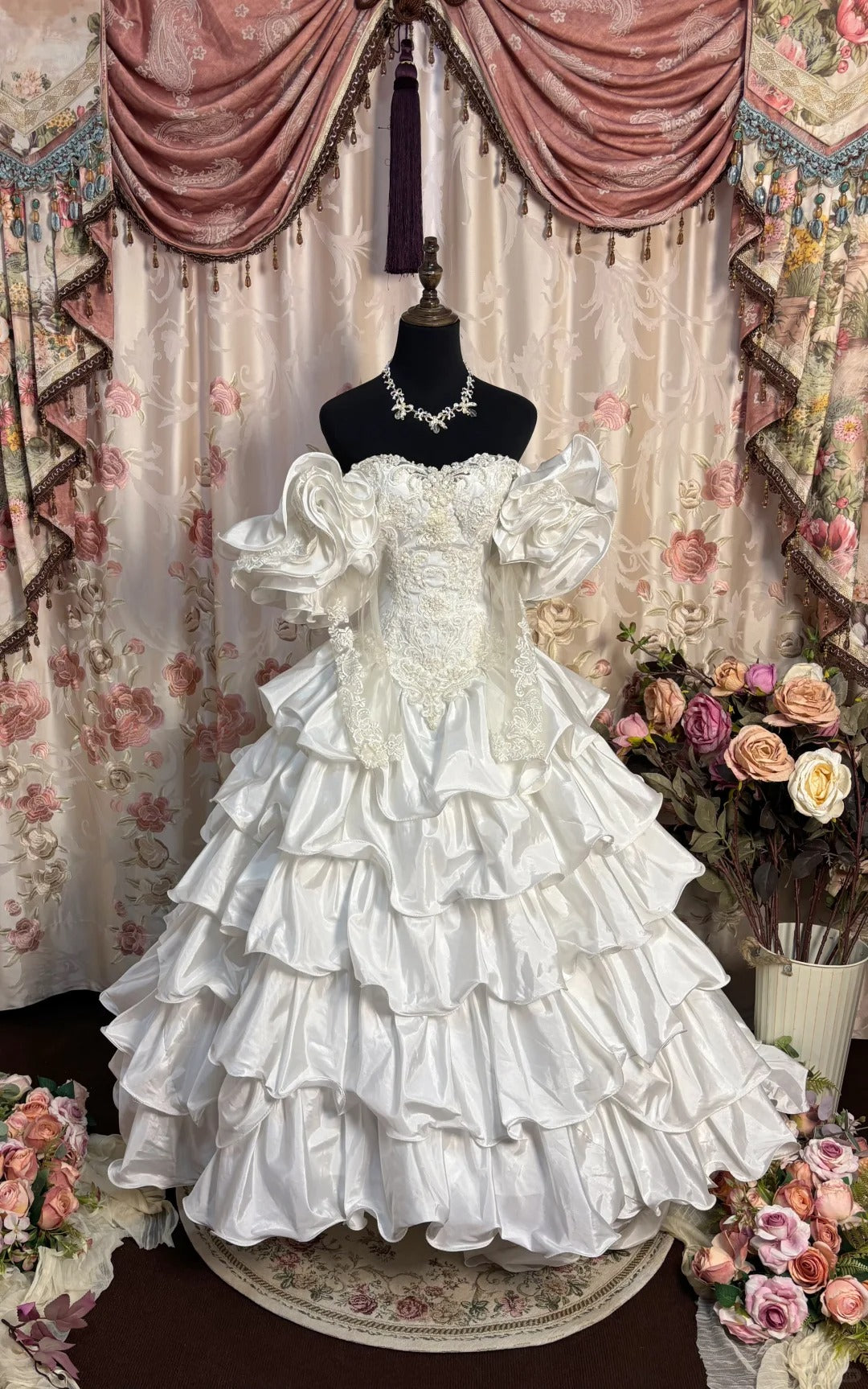 A Line Long Elegant Wedding Dresses Princess Bridal Gown fg7347