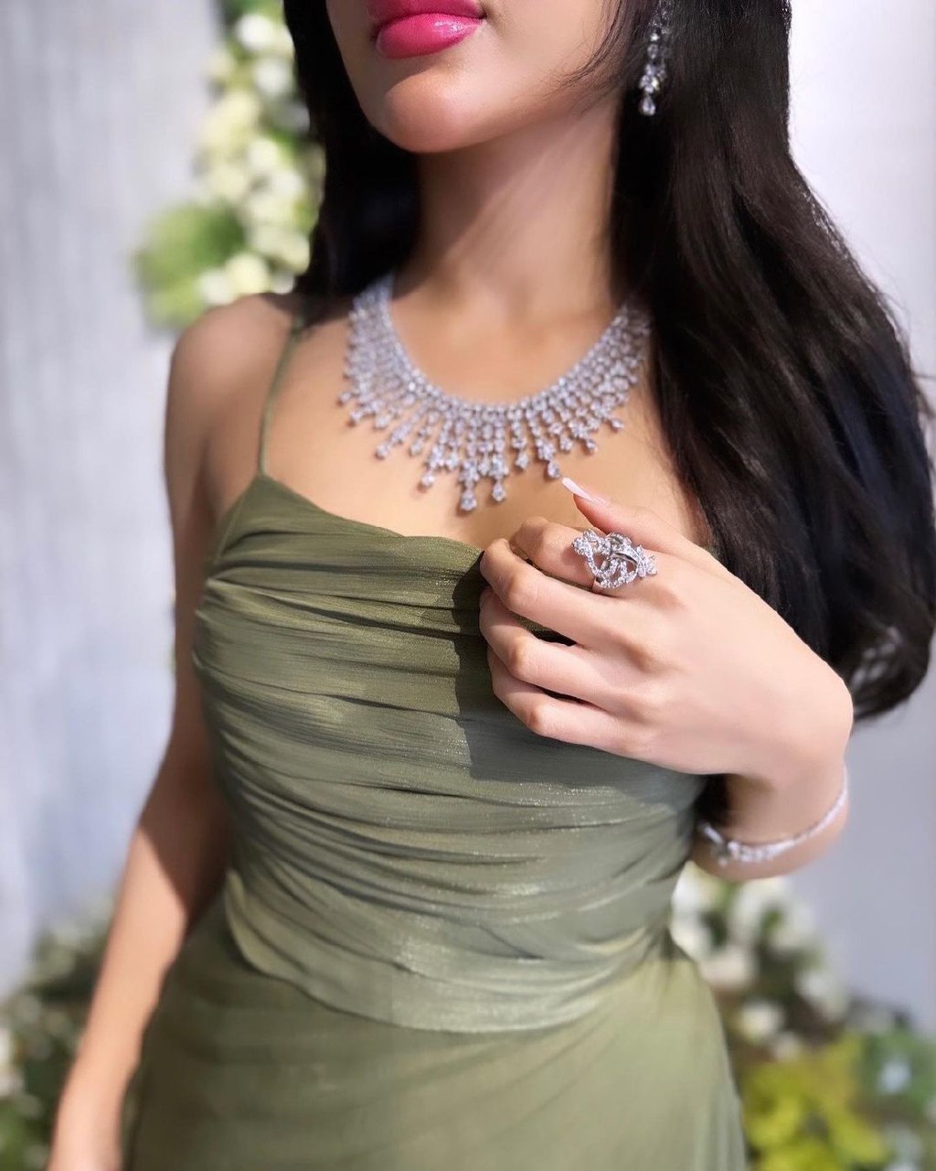 Green A Line Long Prom Dress Formal Party Dress fg5536