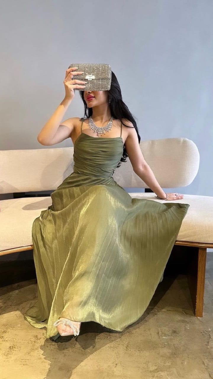 Green A Line Long Prom Dress Formal Party Dress fg5536