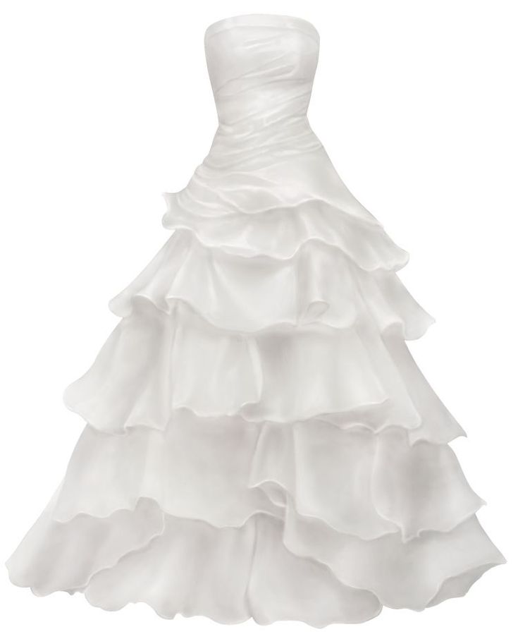 Strapless A Line Ruffle Long Prom Dress Layered Wedding Dress fg7185