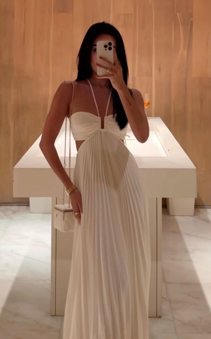 A Line White Long Party Dress Prom Dresses fg7136