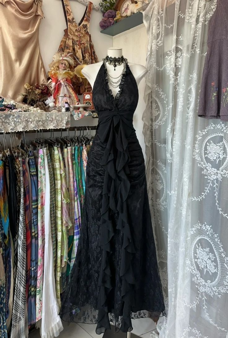 Black Halter V Neck Long Prom Dress,Long Evening Gowns fg7149