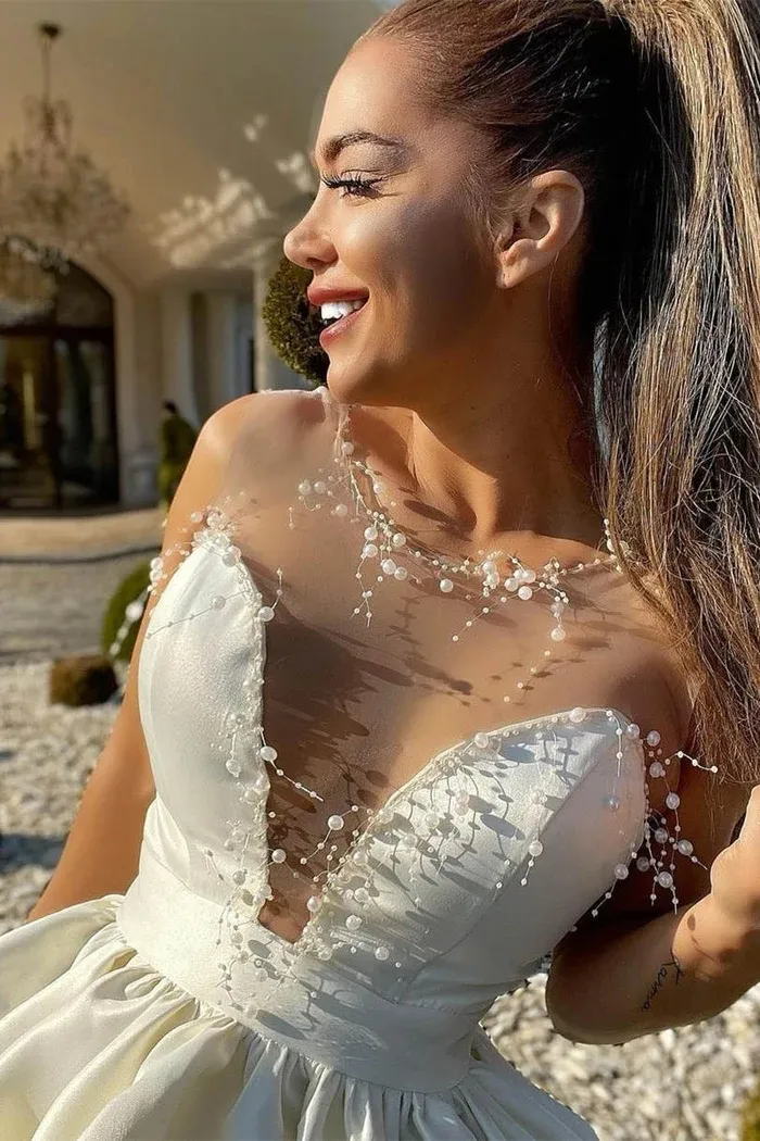 New Mini Homecoming Dress Transparent Tulle Jewel Sweetheart Satin Graduation Dresses fg6238