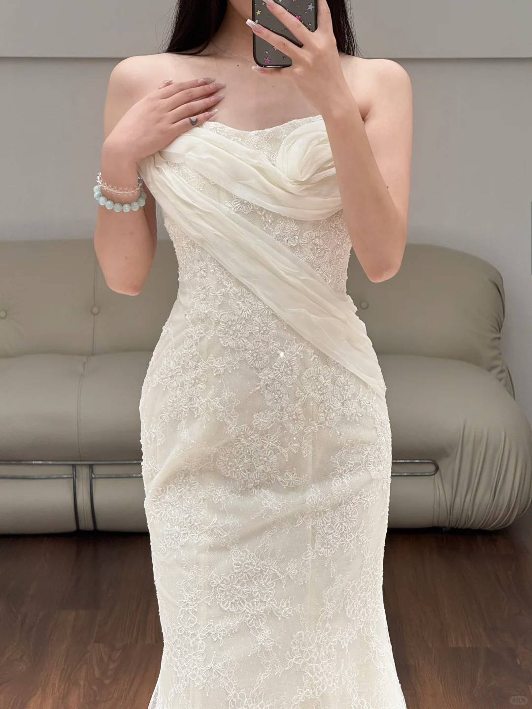 Mermaid Lace Wedding Dress White Elegant Wedding Gowns fg8633