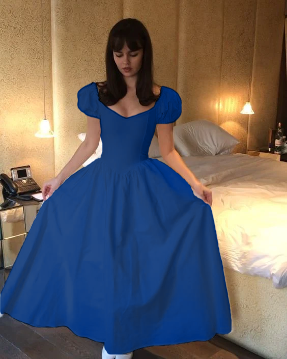 Simple White A-line Prom Dress,White Dance Dress       fg4865