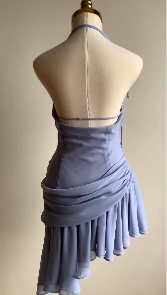 Irregular Chiffon Prom Party Dress Simple Evening Dress fg7628