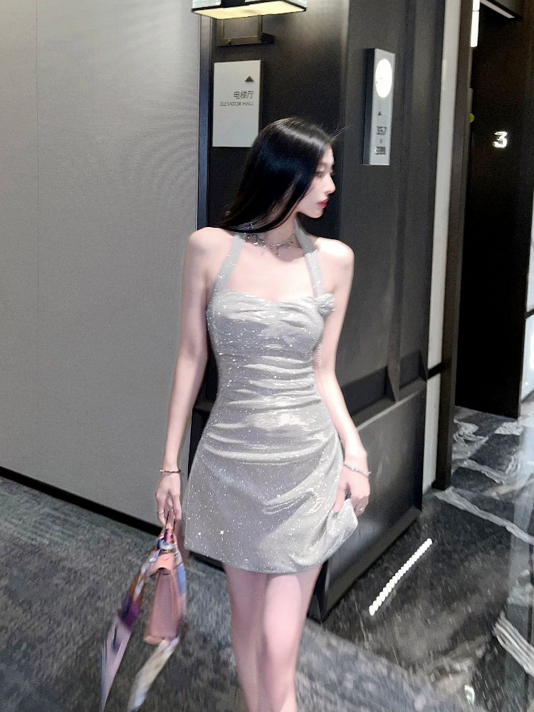 Sexy Halter Short Evening Dress Cocktail Dresses Short Birthday Party Dress fg7887