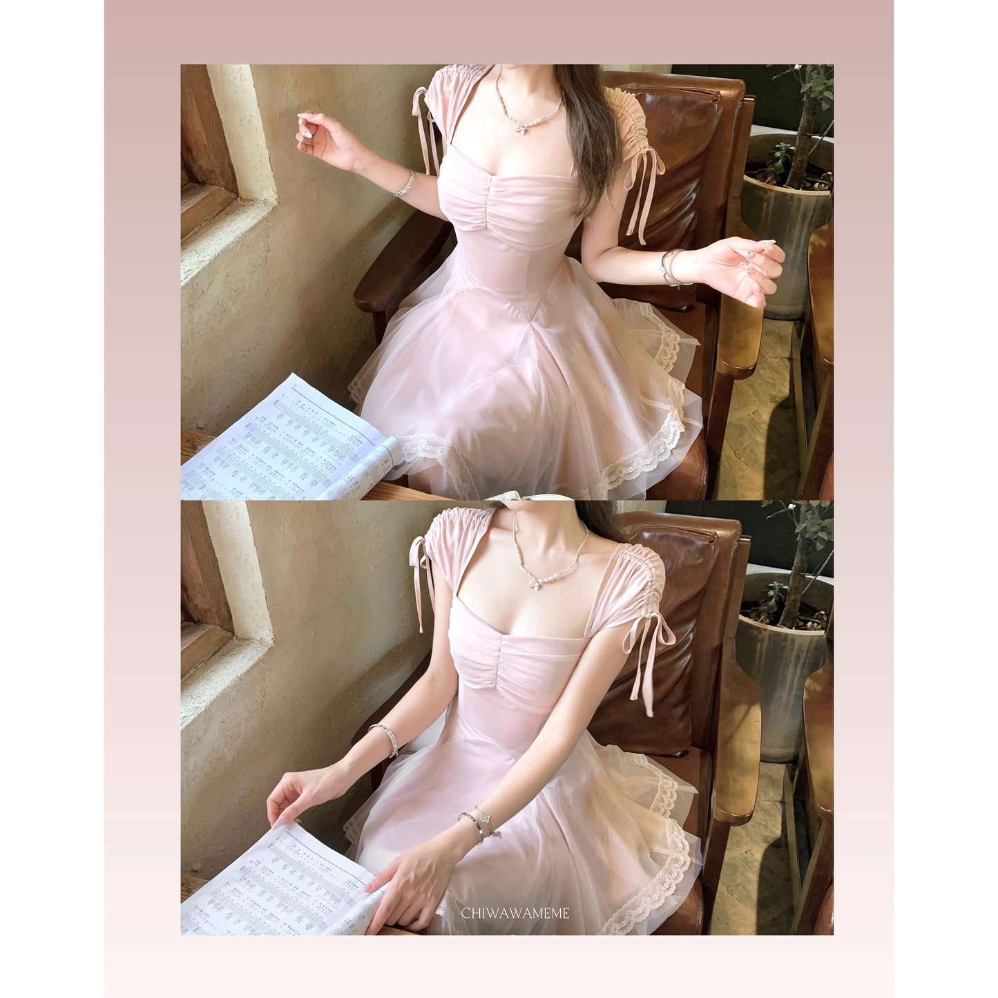 Pink Summer Heavy-Duty Tulle Slim Fit Short Skirt A157