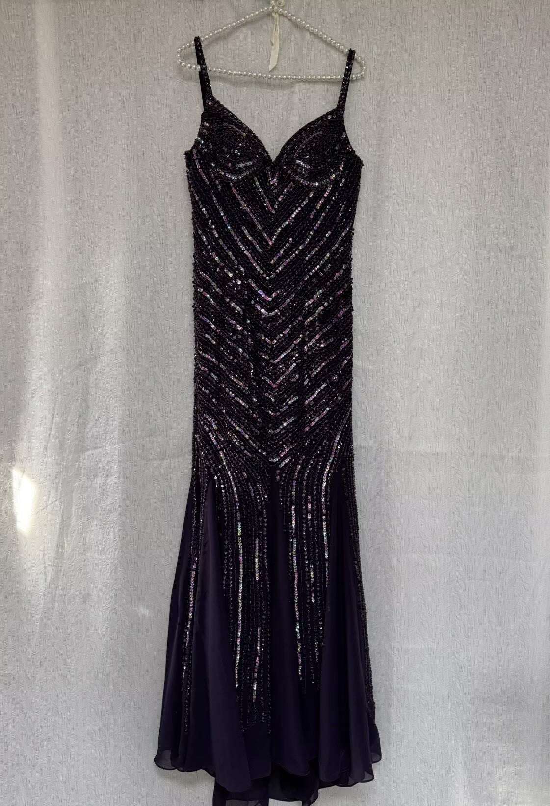 Buntes Meerjungfrau-Partykleid mit Pailletten und langen Abschlusskleidern fg8362