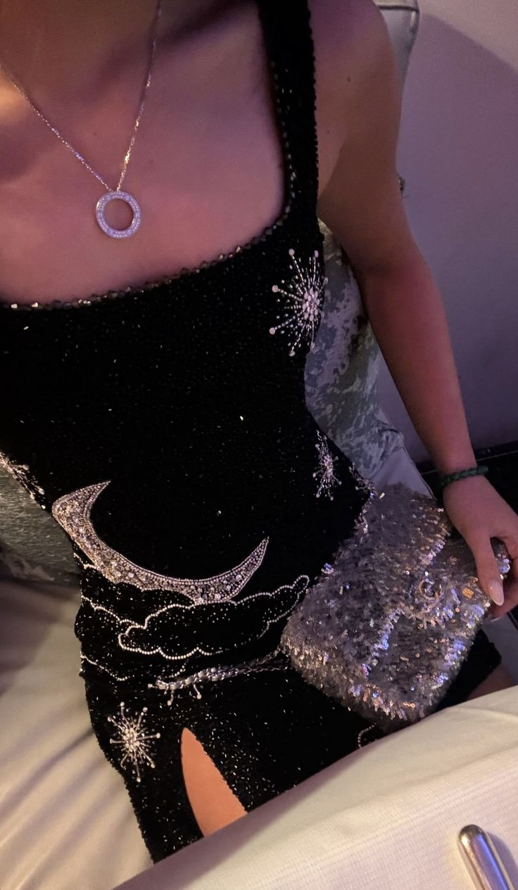 Gorgeous Square Neck Black Sequin Slit Short Party Dress 21th Birthday Outfits fg8347