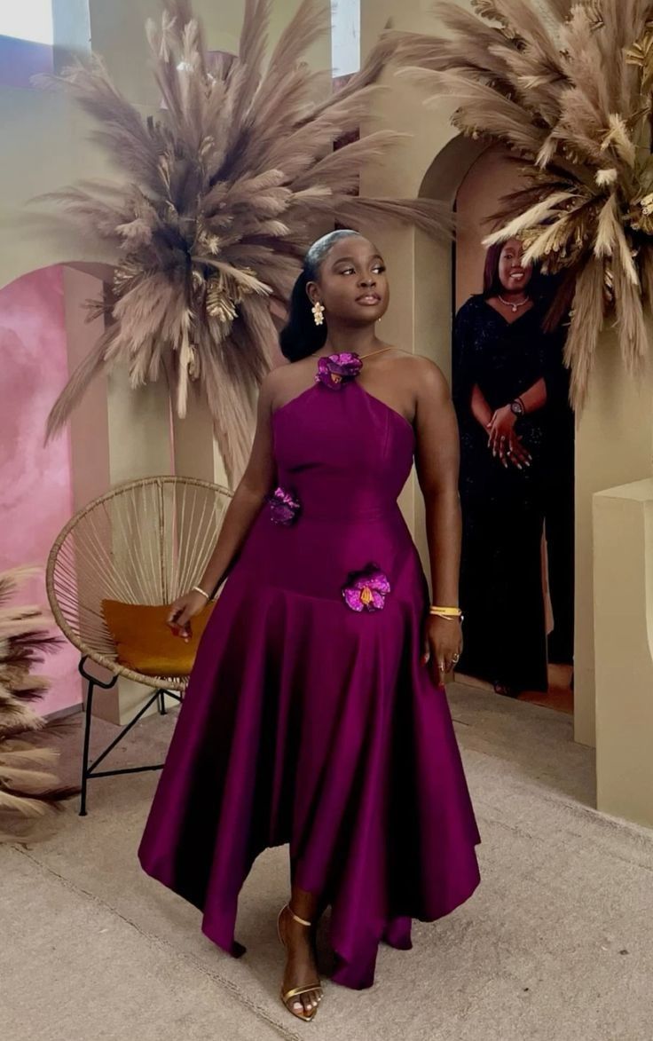 Purple Maxi dress Sleeveless Evening Prom Dress fg7585