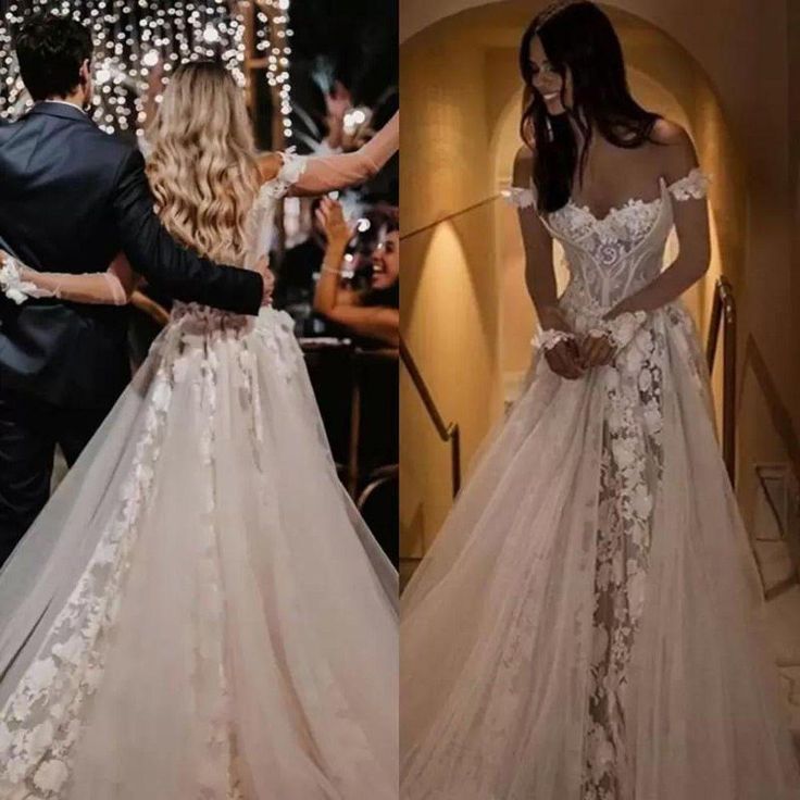 off the shoulder sweetheart applique lace long sleeves long wedding dress fg7502