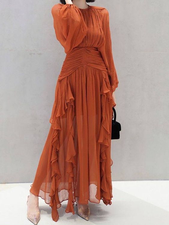 Fashion long sleeve irregular dress Evening Dress fg5595