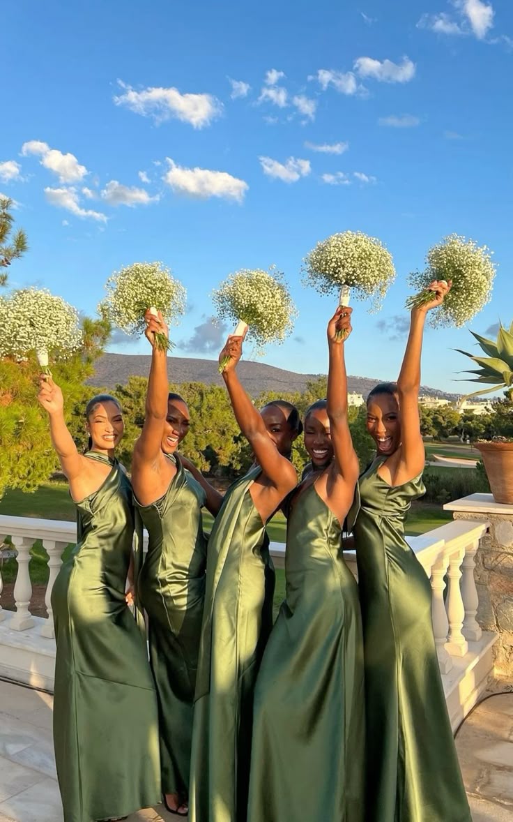 Simple Green Bridesmaids Dresses Long Evening Dress fg7617