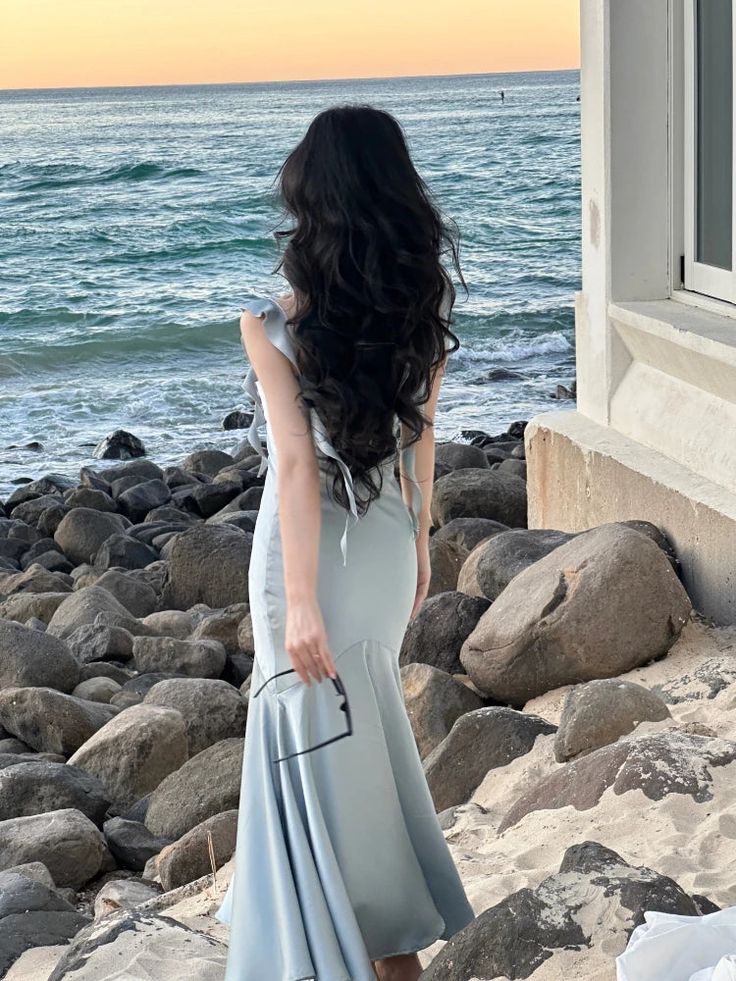 Vintage Elegant Satin Strap Midi Dress Women Summer Casual Party Dress fg5846