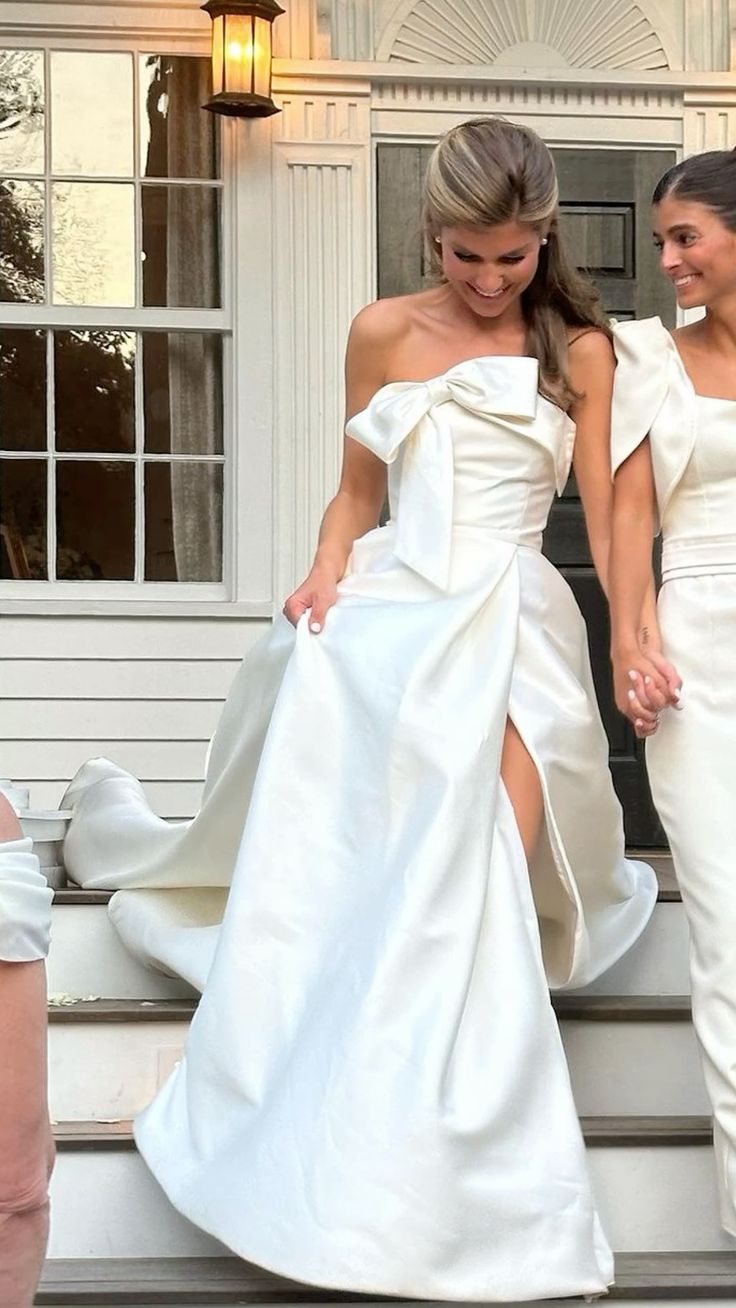 Romantic Strapless Long Wedding Dress With Slit fg6412