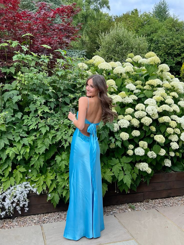 Long Evening Prom Dresses, Custom Blue Prom Dress fg6364