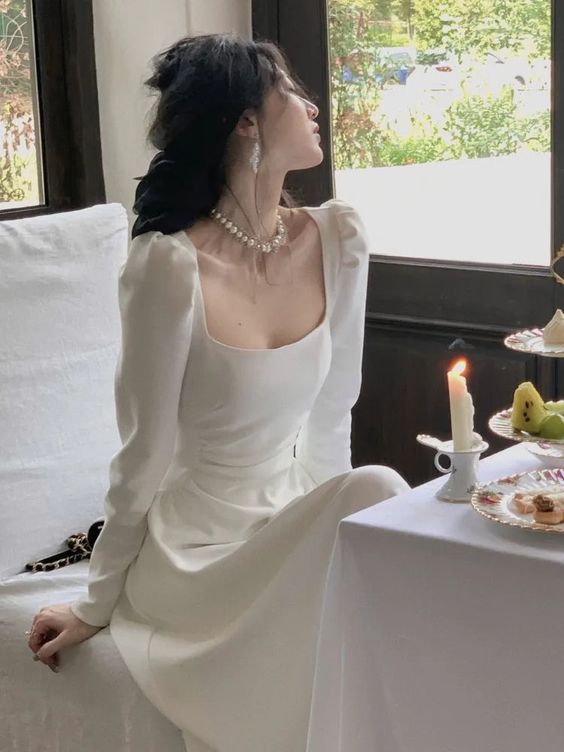 Fashion Long Sleeve Party Dress A Line New Fashion Evening Dress fg6068