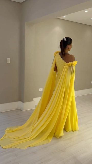 Vintage Long One Shoulder Evening Desses With Flower A-Line Floor Length Sweep Train Prom Dresses for Women fg6353