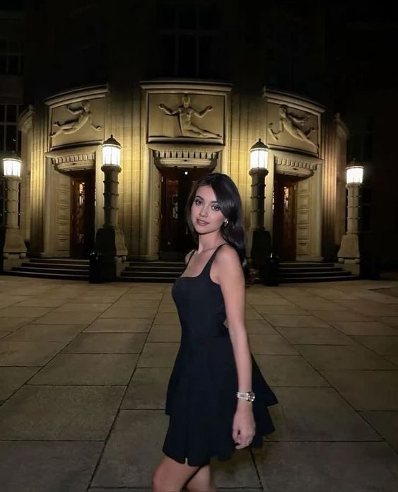 cute a line black straps homecoming dress 18th birthday outfits fg6523