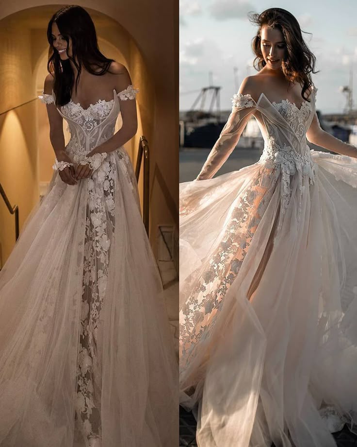 off the shoulder sweetheart applique lace long sleeves long wedding dress fg7502