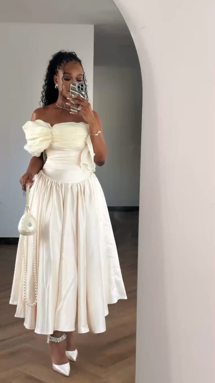 Ivory Off Shoulder Evening Dress New Arrive Prom Dresses fg7572