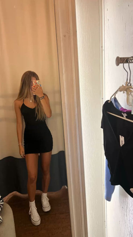 Black Homecoming Dresses Straps Bodycon Mini Cocktail Dress         fg6651