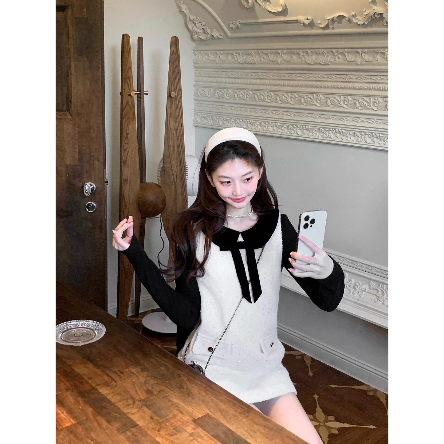 Vest Dress Long-Sleeved Top Set Dress Autumn/Winter A66