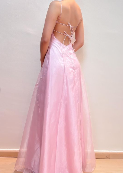 long prom dress pink evening gown fg6910