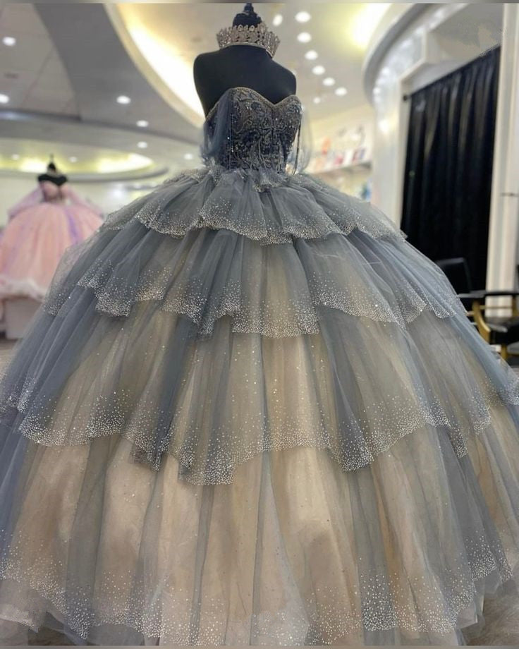 Princess Quinceanera Dresses vestidos de 15 años Prom Lace Up sweet 16 dress fg5381