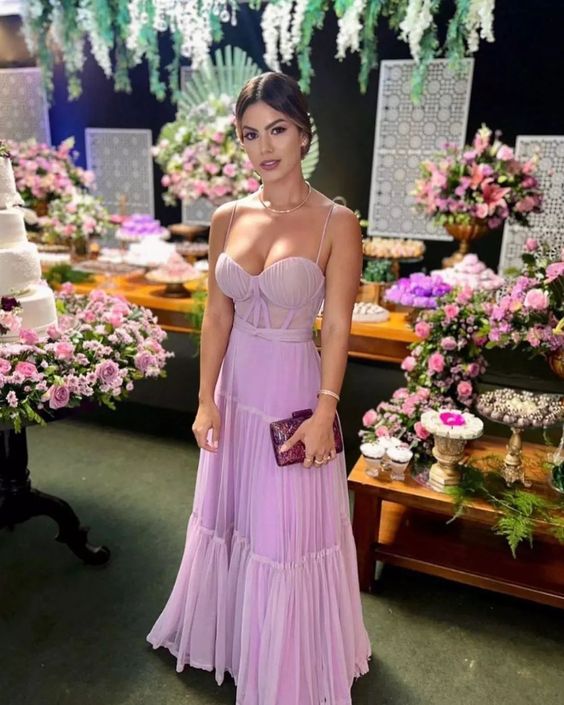 Charming A-line Floor-length Tulle Formal Prom Dresses, Evening Dresses fg4808