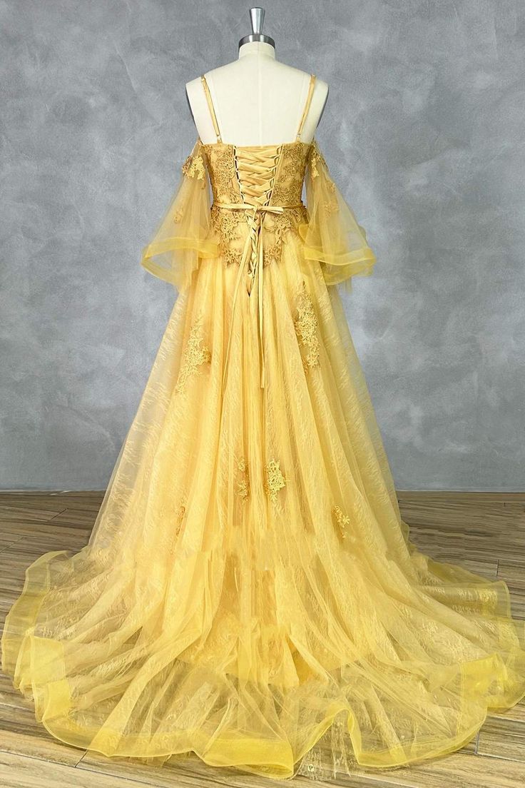 Straps Lace Appliques A-line Formal Dress fg5011