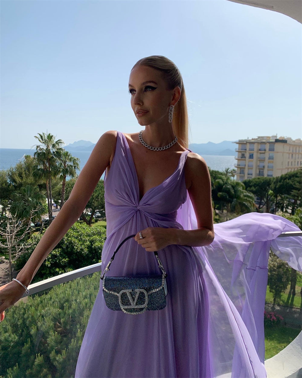 Lilac Long Prom Dresses Party Evening Gowns fg3083