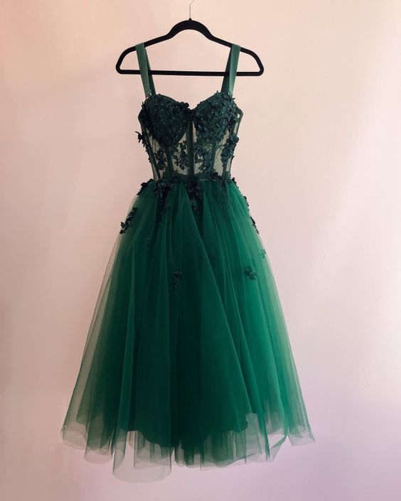 Green Homecoming Dress Short Party Gown fg4204