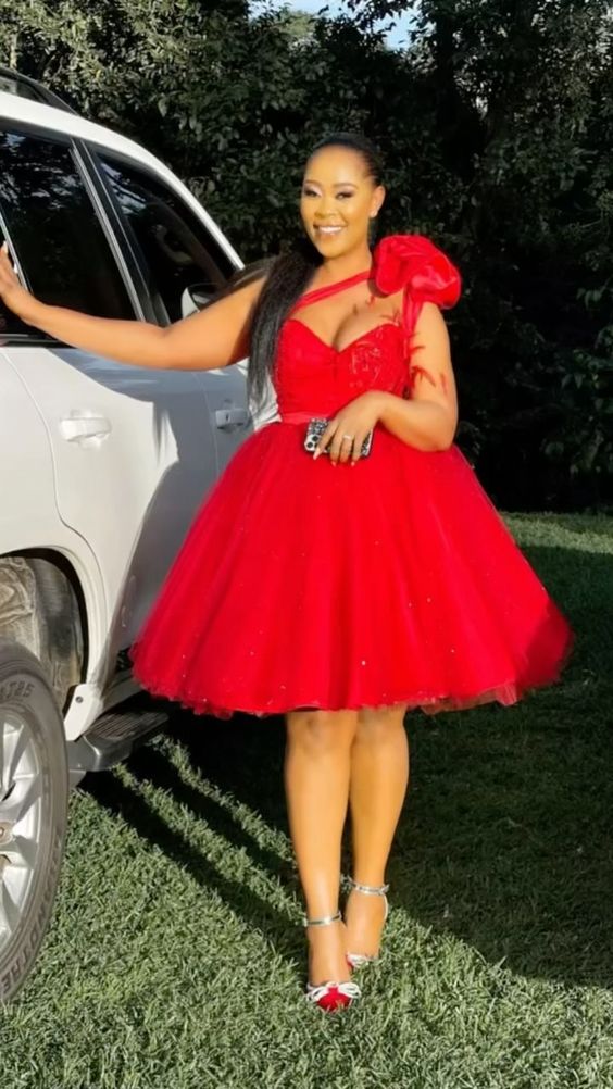 Red Short Party Gown Homecoming Dress fg4068
