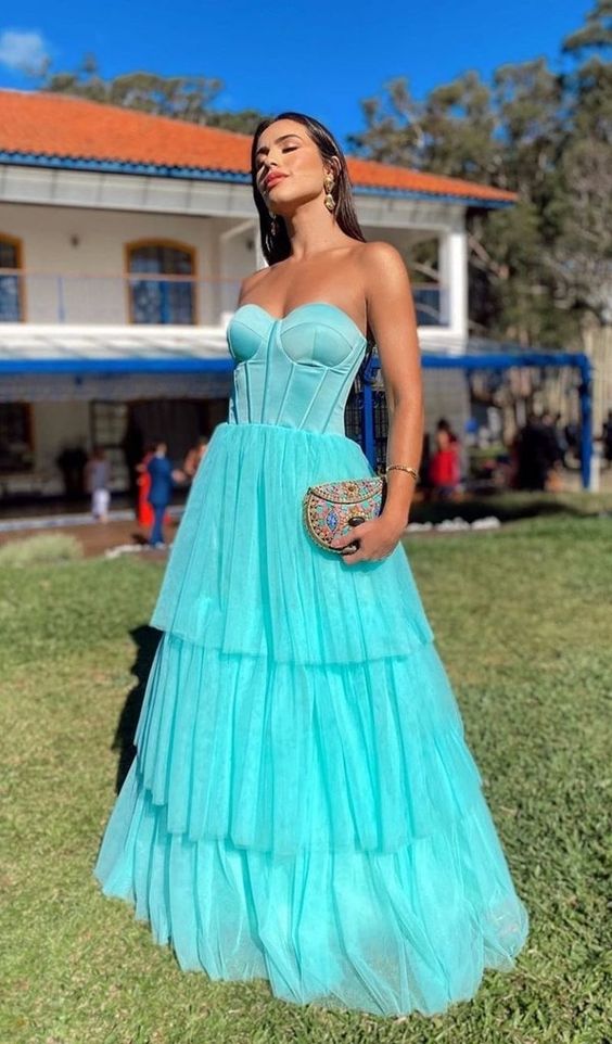 A-Line Stunning Tiffany Long Formal Prom Dresses fg3886