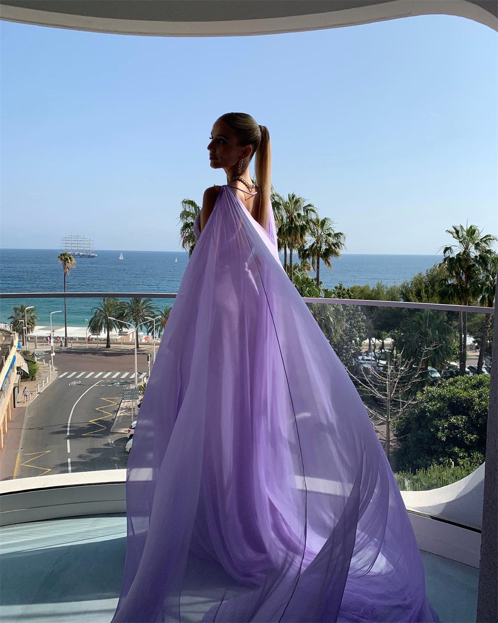 Lilac Long Prom Dresses Party Evening Gowns fg3083
