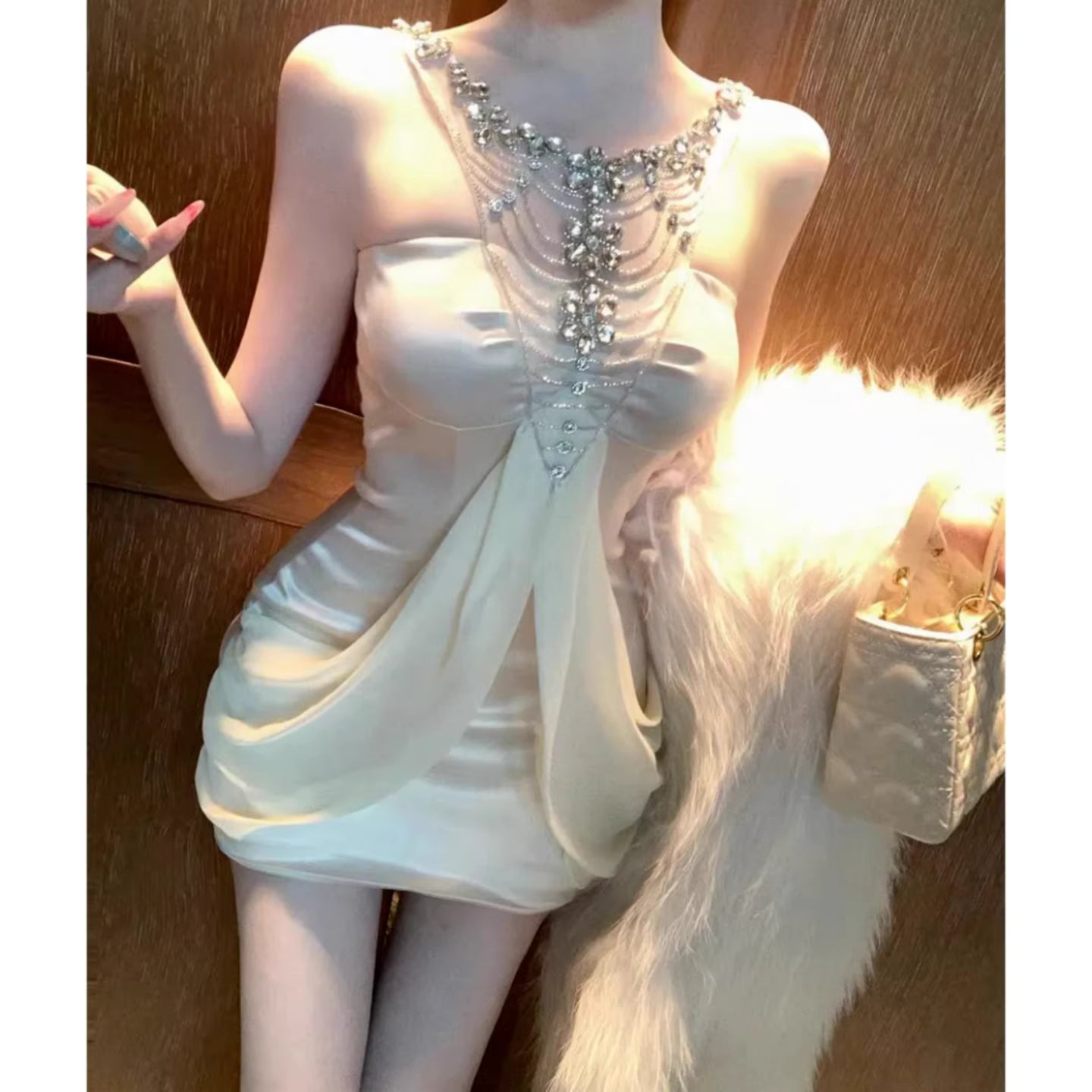 Robe de soirée longue sirène colorée à paillettes, tenue de remise de diplôme fg8362