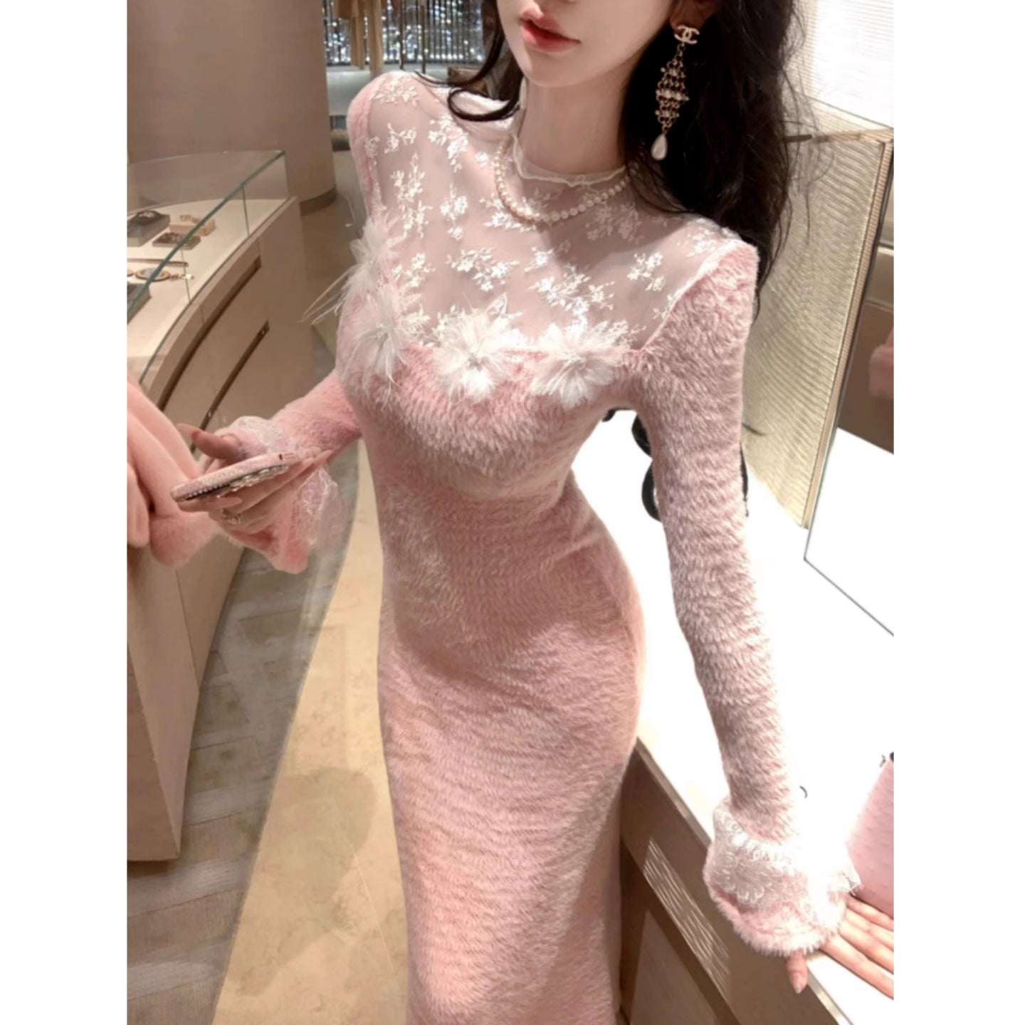 Buntes Meerjungfrau-Partykleid mit Pailletten und langen Abschlusskleidern fg8362
