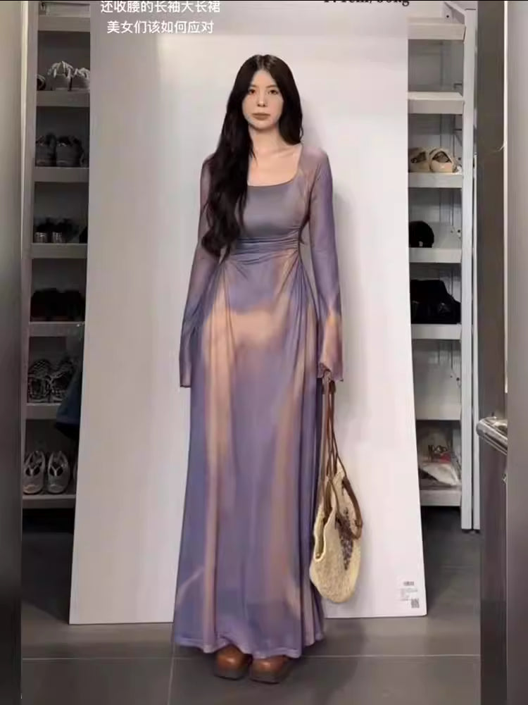 Robe de soirée longue sirène colorée à paillettes, tenue de remise de diplôme fg8362
