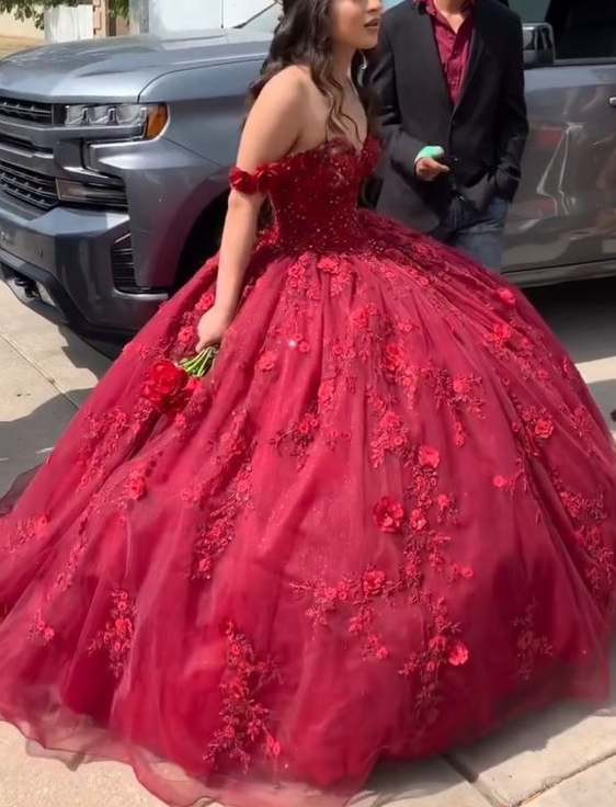 New Quinceanera Dress Off The Shoulder Ball Gown Plus Size Sweet 15 Dress fg4544