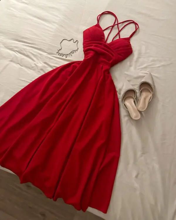 Simple Red Prom Dress Evening Dress fg5225