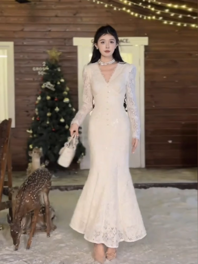 Robe de soirée longue sirène colorée à paillettes, tenue de remise de diplôme fg8362