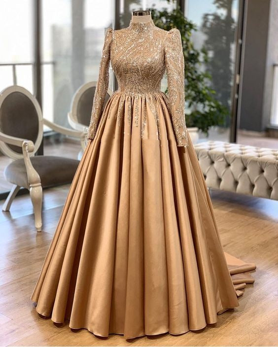 Champagne Prom Dresses, Formal Evening Dresses fg1755