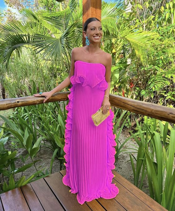 Yellow Pleated Prom Dresses Long Evening Gowns Formal Party Wear fg3925