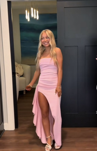 pink Prom Dresses Formal Graduation Gowns Princess Dress        fg5592