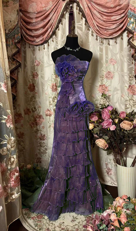 Robe de bal longue bustier verte, robe de soirée longue fg7146