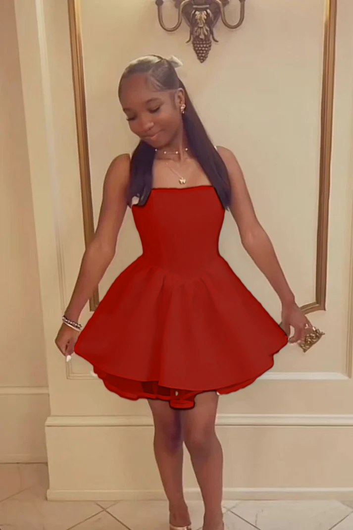 White A Line Homecoming Dress Short Party Dress fg7728