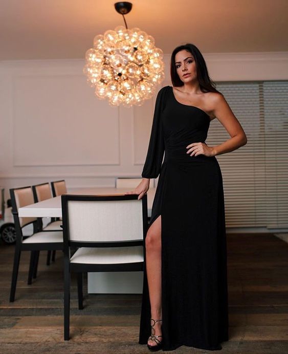 Stunning prom dresses, Classy prom dresses, Black Prom dress fg2992